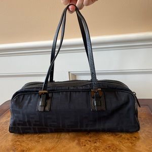 Authentic Fendi Vintage Zucca Bauletto Baguette Bag